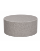 PANCHINA TONDA CIRCOLARE MONOBLOCCO IN CALCESTRUZZO CEMENTO COLORE BIANCO SABBIATO - cm Ø110x47h - Conforme ai CAM