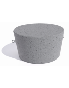 Panchina tonda svasata monoblocco in cemento calcestruzzo colore Grigio pietra - cm Ø84x45h - Conforme ai CAM