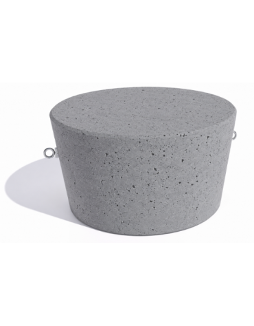 Panchina tonda svasata monoblocco in cemento calcestruzzo colore Grigio pietra - cm Ø84x45h - Conforme ai CAM