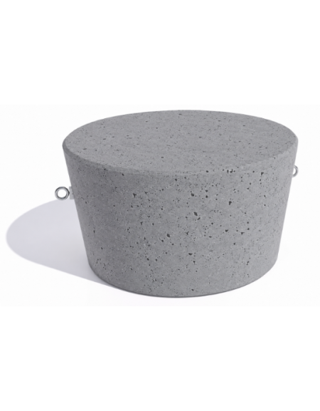 Panchina tonda svasata monoblocco in cemento calcestruzzo colore Grigio pietra - cm Ø84x45h - Conforme ai CAM