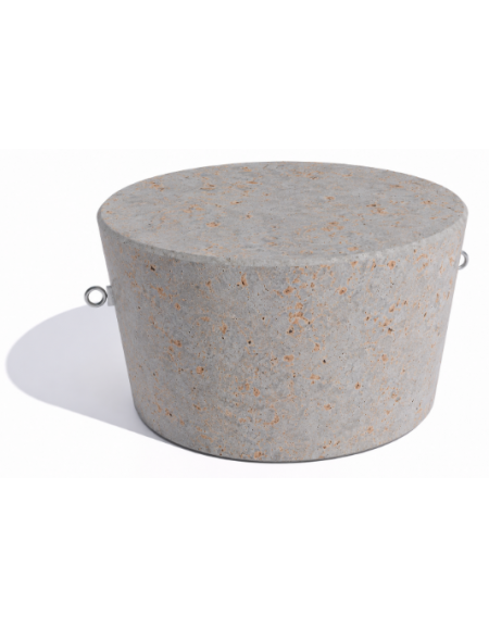 Panchina tonda svasata monoblocco in cemento calcestruzzo colore Grigio travertino - cm Ø84x45h - Conforme ai CAM