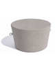Panchina tonda svasata monoblocco in cemento calcestruzzo - colore Bianco sabbiato - cm Ø84x45h - Conforme ai CAM