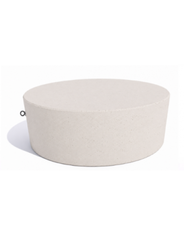 Panchina tonda svasata monoblocco in cemento calcestruzzo - colore Bianco pietra - cm Ø112x45h - Conforme ai CAM