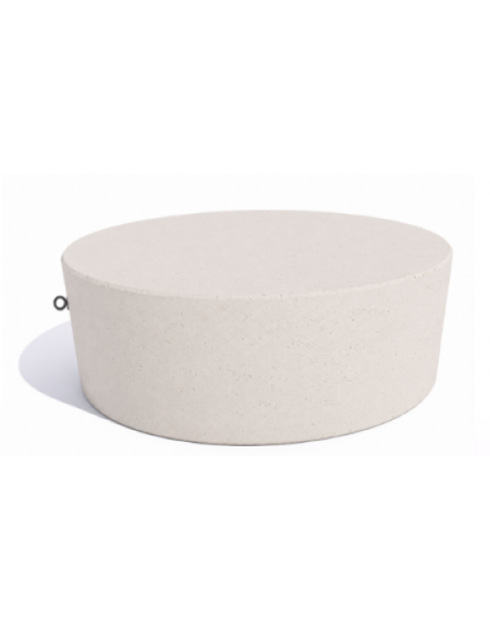 Panchina tonda svasata monoblocco in cemento calcestruzzo - colore Bianco pietra - cm Ø112x45h - Conforme ai CAM
