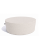 Panchina tonda svasata monoblocco in cemento calcestruzzo - colore Bianco pietra - cm Ø112x45h - Conforme ai CAM