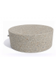 Panchina tonda svasata monoblocco in cemento calcestruzzo, colore Grigio sabbiato - cm Ø112x45h - Conforme ai CAM