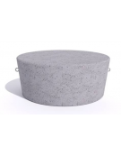 Panchina tonda svasata monoblocco in cemento calcestruzzo - colore Grigio pietra - cm Ø112x45h - Conforme ai CAM