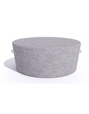 Panchina tonda svasata monoblocco in cemento calcestruzzo - colore Grigio pietra - cm Ø112x45h - Conforme ai CAM