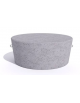 Panchina tonda svasata monoblocco in cemento calcestruzzo - colore Grigio pietra - cm Ø112x45h - Conforme ai CAM