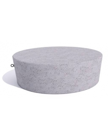 Panchina tonda svasata monoblocco in cemento calcestruzzo - colore Grigio pietra - cm Ø151x45h - Conforme ai CAM