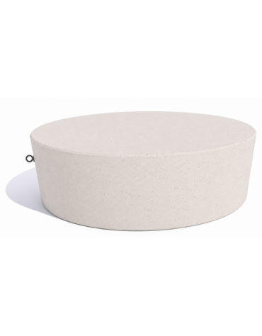 Panchina tonda svasata monoblocco in cemento calcestruzzo colore Bianco pietra - cm Ø151x45h - Conforme ai CAM