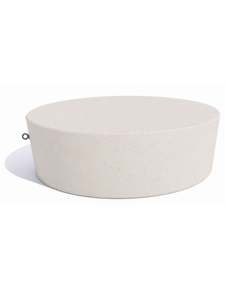 Panchina tonda svasata monoblocco in cemento calcestruzzo colore Bianco pietra - cm Ø151x45h - Conforme ai CAM