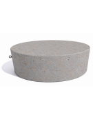 Panchina tonda svasata monoblocco in cemento calcestruzzo colore Grigio travertino - cm Ø151x45h - Conforme ai CAM