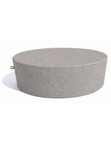 Panchina tonda svasata monoblocco in cemento calcestruzzo colore Grigio travertino - cm Ø151x45h - Conforme ai CAM