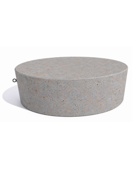 Panchina tonda svasata monoblocco in cemento calcestruzzo colore Grigio travertino - cm Ø151x45h - Conforme ai CAM