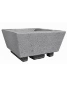 Fioriera forma quadra in cemento calcestruzzo per esterno - colore Grigio pietra - cm 98x98x52h - Conforme ai CAM