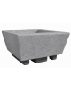 Fioriera forma quadra in cemento calcestruzzo per esterno - colore Grigio pietra - cm 98x98x52h - Conforme ai CAM