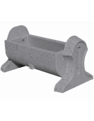 Fioriera rettangolare con fianchi in cemento calcestruzzo - colore Grigio pietra - cm 130x60x60h