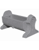 Fioriera rettangolare con fianchi in cemento calcestruzzo - colore Grigio pietra - cm 130x60x60h - Conforme ai CAM