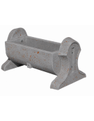 Fioriera rettangolare con fianchi in cemento calcestruzzo - colore Grigio travertino - cm 130x60x60h - Conforme ai CAM