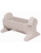 Fioriera rettangolare con fianchi in cemento calcestruzzo - colore Bianco travertino - cm 130x60x60h - Conforme ai CAM