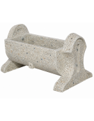 Fioriera rettangolare con fianchi in cemento calcestruzzo - colore Grigio sabbiato - cm 130x60x60h - Conforme ai CAM