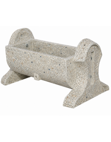 Fioriera rettangolare con fianchi in cemento calcestruzzo - colore Grigio sabbiato - cm 130x60x60h - Conforme ai CAM