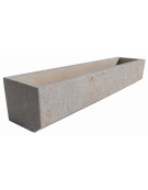 Fioriera rettangolare in cemento calcestruzzo per esterno - colore Grigio travertino - cm 204x40x39h - Conforme ai CAM