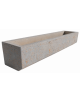 Fioriera rettangolare in cemento calcestruzzo per esterno - colore Grigio travertino - cm 204x40x39h - Conforme ai CAM