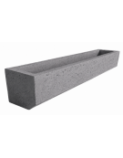 Fioriera rettangolare in cemento calcestruzzo per esterno - colore Grigio pietra - cm 204x40x39h - Conforme ai CAM
