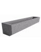 Fioriera rettangolare in cemento calcestruzzo per esterno - colore Grigio pietra - cm 204x40x39h - Conforme ai CAM