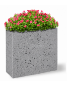 Fioriera rettangolare alta in cemento calcestruzzo - colore Grigio pietra - cm 100x40x90h - Conforme ai CAM