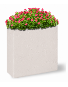 Fioriera rettangolare alta in cemento calcestruzzo - colore Bianco pietra - cm 100x40x90h - Conforme ai CAM