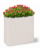 Fioriera rettangolare alta in cemento calcestruzzo - colore Bianco pietra - cm 100x40x90h - Conforme ai CAM