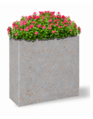 Fioriera rettangolare alta in cemento calcestruzzo - colore Grigio travertino - cm 100x40x90h  - Conforme ai CAM