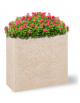 Fioriera rettangolare alta in cemento calcestruzzo - colore Bianco travertino - cm 100x40x90h - Conforme ai CAM