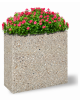 Fioriera rettangolare alta in cemento calcestruzzo - colore Grigio sabbiato - cm 100x40x90h - Conforme ai CAM