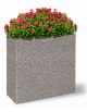 Fioriera rettangolare alta in cemento calcestruzzo - colore Bianco sabbiato - cm 100x40x90h - Conforme ai CAM