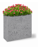 Fioriera rettangolare alta in cemento calcestruzzo - colore Grigio pietra - cm 100x65x90h - Conforme ai CAM