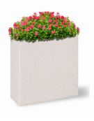 Fioriera rettangolare alta in cemento calcestruzzo - colore Bianco pietra - cm 100x65x90h - Conforme ai CAM