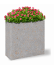 Fioriera rettangolare alta in cemento calcestruzzo - colore Grigio travertino - cm 100x65x90h - Conforme ai CAM