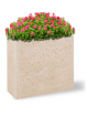 Fioriera rettangolare alta in cemento calcestruzzo - colore Bianco travertino - cm 100x65x90h - Conforme ai CAM