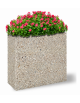 Fioriera rettangolare alta in cemento calcestruzzo - colore Grigio sabbiato - cm 100x65x90h - Conforme ai CAM