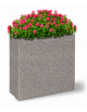 Fioriera rettangolare alta in cemento calcestruzzo - colore Bianco sabbiato - cm 100x65x90h - Conforme ai CAM
