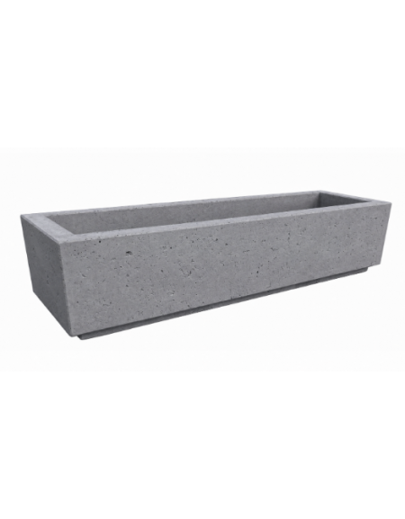 Fioriera rettangolare in cemento calcestruzzo per esterno - colore Grigio pietra - cm 200x60x45h - Conforme ai CAM