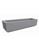 Fioriera rettangolare in cemento calcestruzzo per esterno - colore Grigio pietra - cm 200x60x45h - Conforme ai CAM