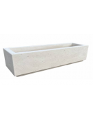 Fioriera rettangolare in cemento calcestruzzo per esterno - colore Bianco pietra - cm 200x60x45h - Conforme ai CAM