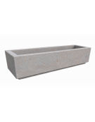 Fioriera rettangolare in cemento calcestruzzo per esterno - colore Grigio travertino - cm 200x60x45h - Conforme ai CAM