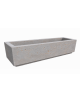 Fioriera rettangolare in cemento calcestruzzo per esterno - colore Grigio travertino - cm 200x60x45h - Conforme ai CAM