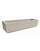 Fioriera rettangolare in cemento calcestruzzo per esterno - colore Grigio sabbiato - cm 200x60x45h - Conforme ai CAM